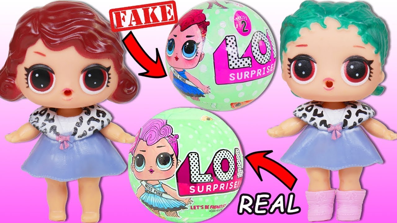 Fake LOL Surprise Dolls Dress Up Transformation + LQL Lil Sisters!