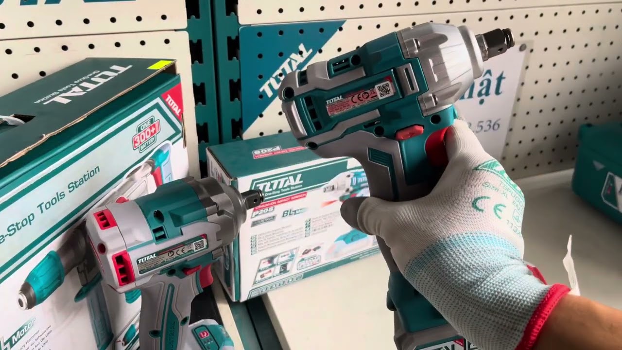 Một vài mẩu súng bulong dùng pin của hệ sinh thái TOTAL.