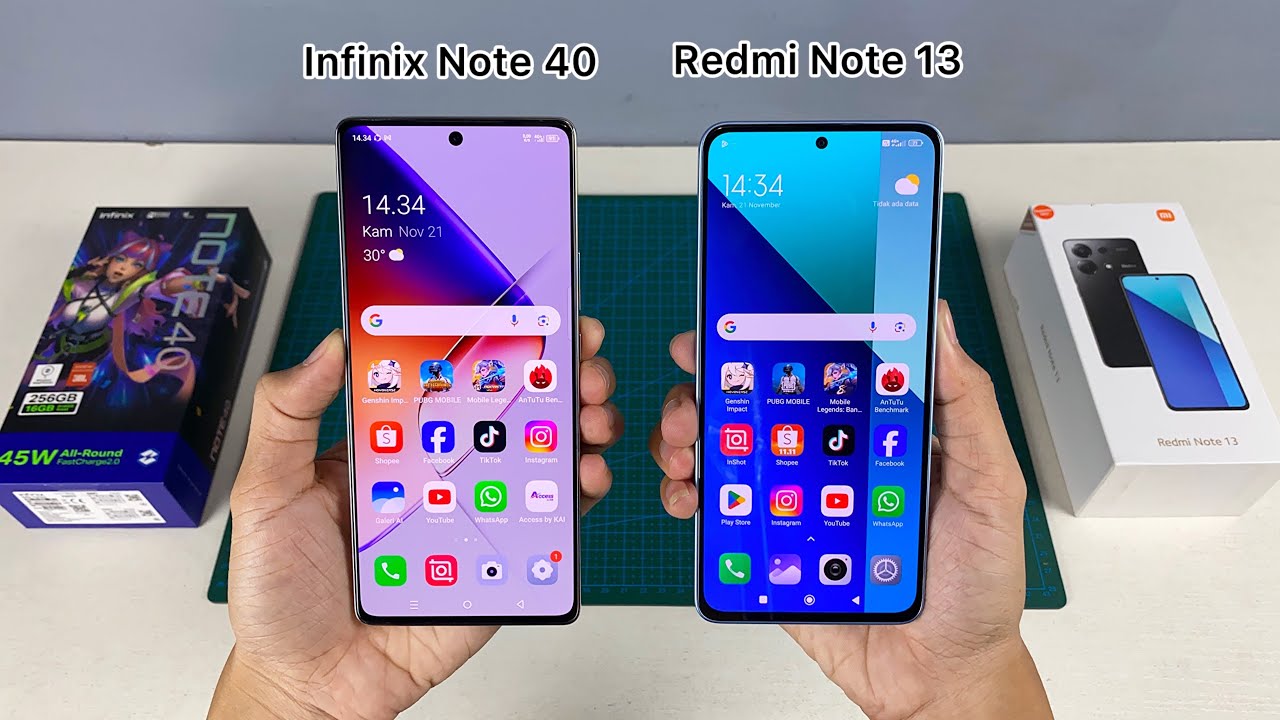 Infinix Note 40 VS Xiaomi Redmi Note 13, Harga Sama!! Manakah Yang Lebih Worth It… ???