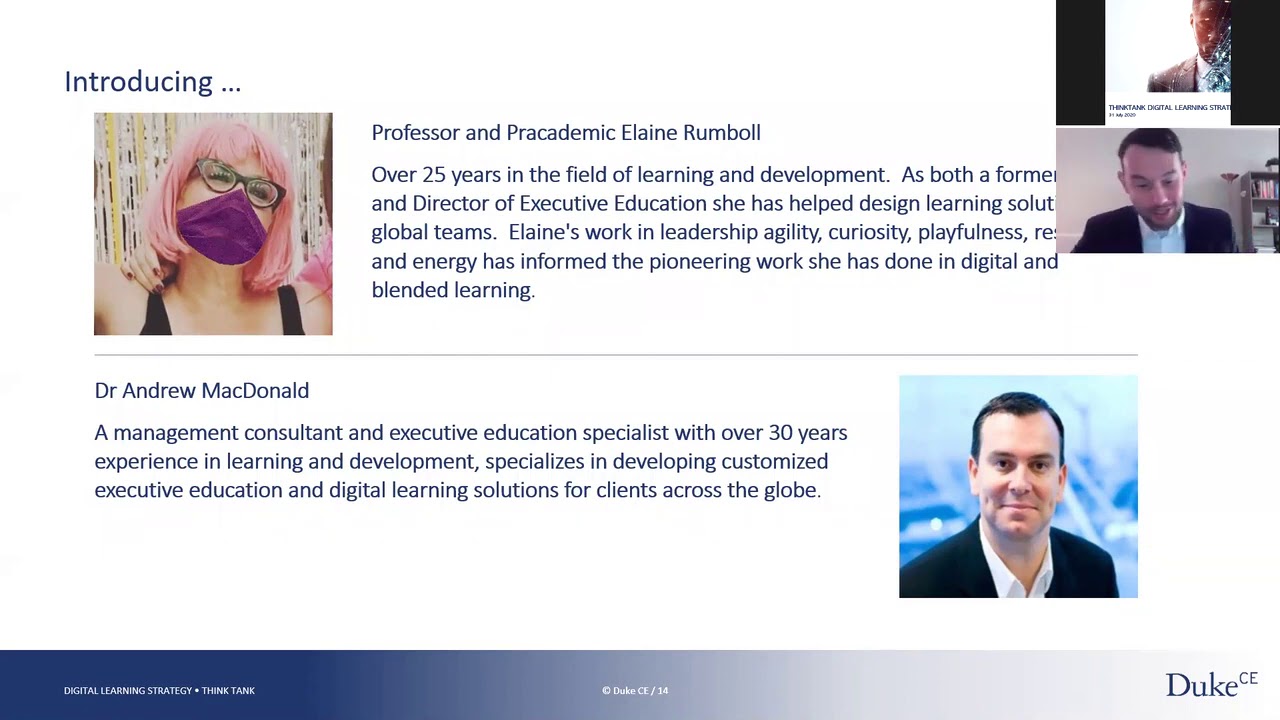 Digital Learning Strategy Think Tank - Duke CE South Africa