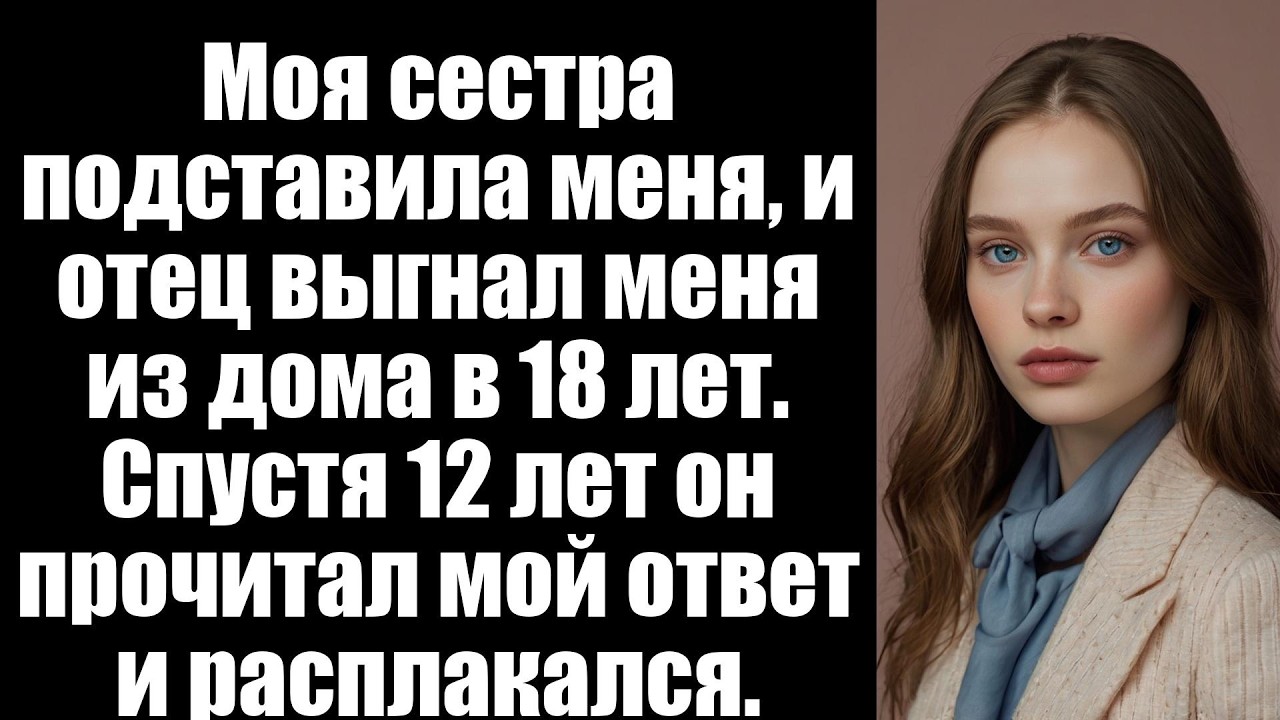 Моя сестра подставила меня, и отец выгнал меня из дома в 18 лет. Спустя 12 лет он прочитал мой ответ