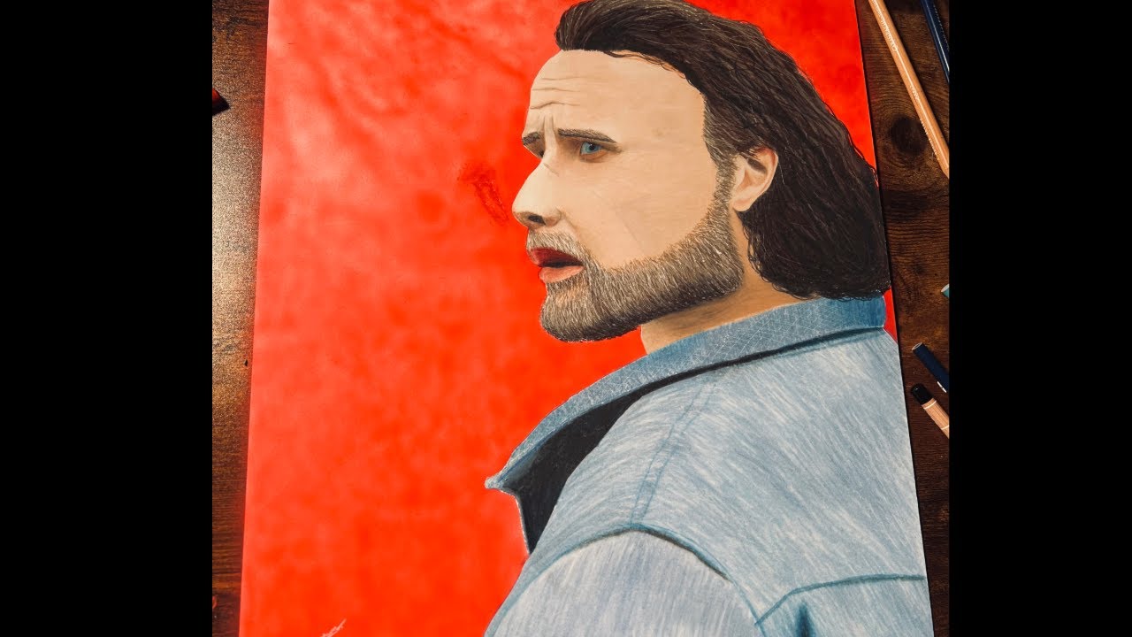 Drawing Rick Grimes from The Walking Dead👮🏻‍♂️! - Pt. 2