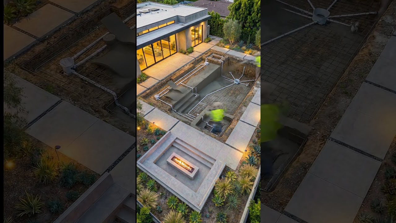 Transforming backyard into luxury pool 