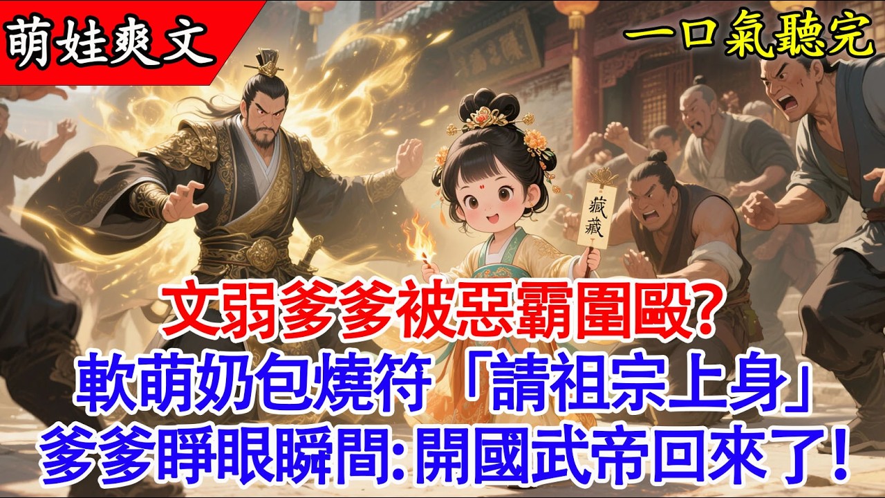 【完結小說】🛡️ 爹爹被惡霸踩斷腿？三歲女兒怒燒金符，召喚開國武帝附身！全場跪下叫祖宗！【祖宗顯靈/反差萌/超燃打臉】| 古言團寵 | 治癒爽文#有聲書 #爽文 #古言 #萌娃 #團寵 #小說 #原創