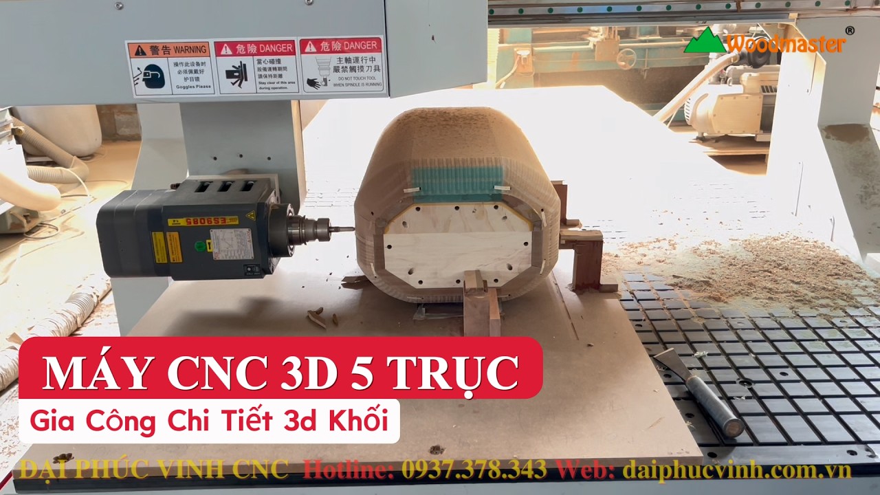 Máy CNC 3d 5 Trục PRO-MASTER-ATC | Gia Công Chi Tiết 3D Khó, Phức Tạp Tốc Độ Cao