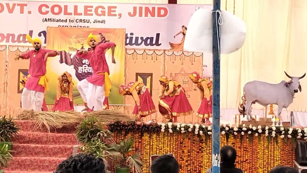Haryanvi Group Dance in Youth Festival at Government College Jind on 30th Nov