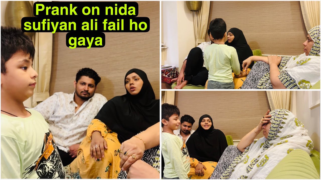 Nida sufiyan ke sath kiya prank ali fail ho gaya