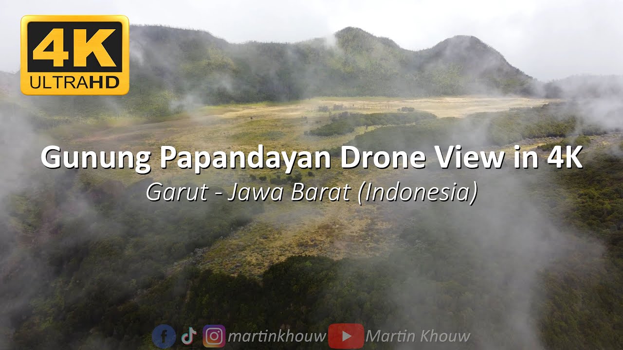 Gunung Papandayan Garut Drone View in 4K