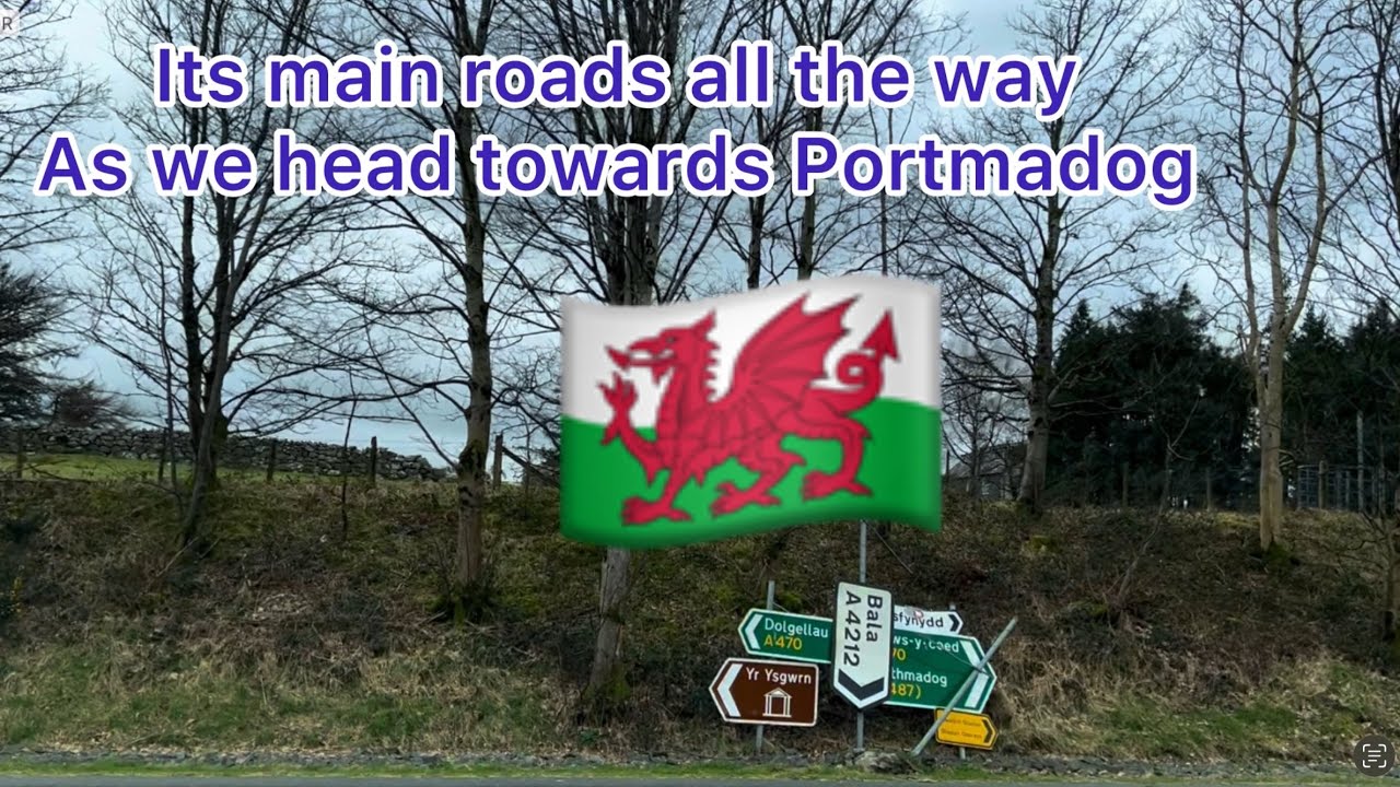 A trip along the A4212, A470 and A487 as we head west towards the coast of Wales