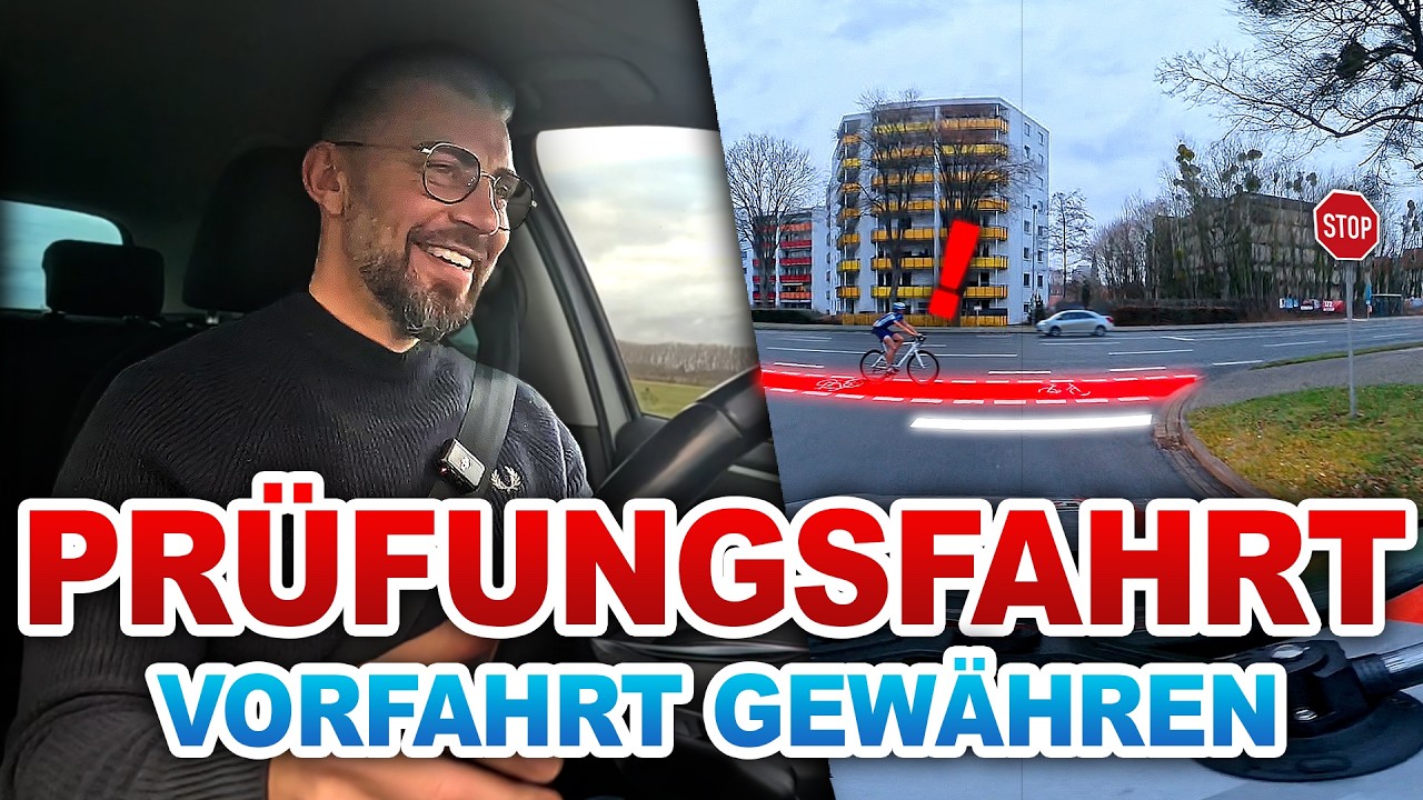 Prüfungsfahrt Vorfahrt gewähren l Verkehrsbeobachtung l Darauf achtet der Prüfer l Fahrprüfung PKW 🚘