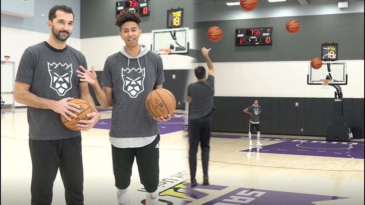 3-Point & Half Court Challenge vs NBA ALL-STAR LEGEND *Peja Stojaković*