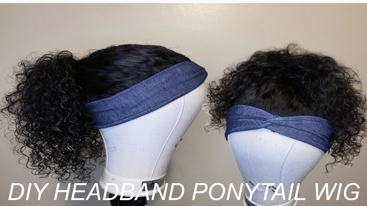 WATCH ME MAKE A NATURAL LOOKING HEADBAND PONYTAIL WIG!!!