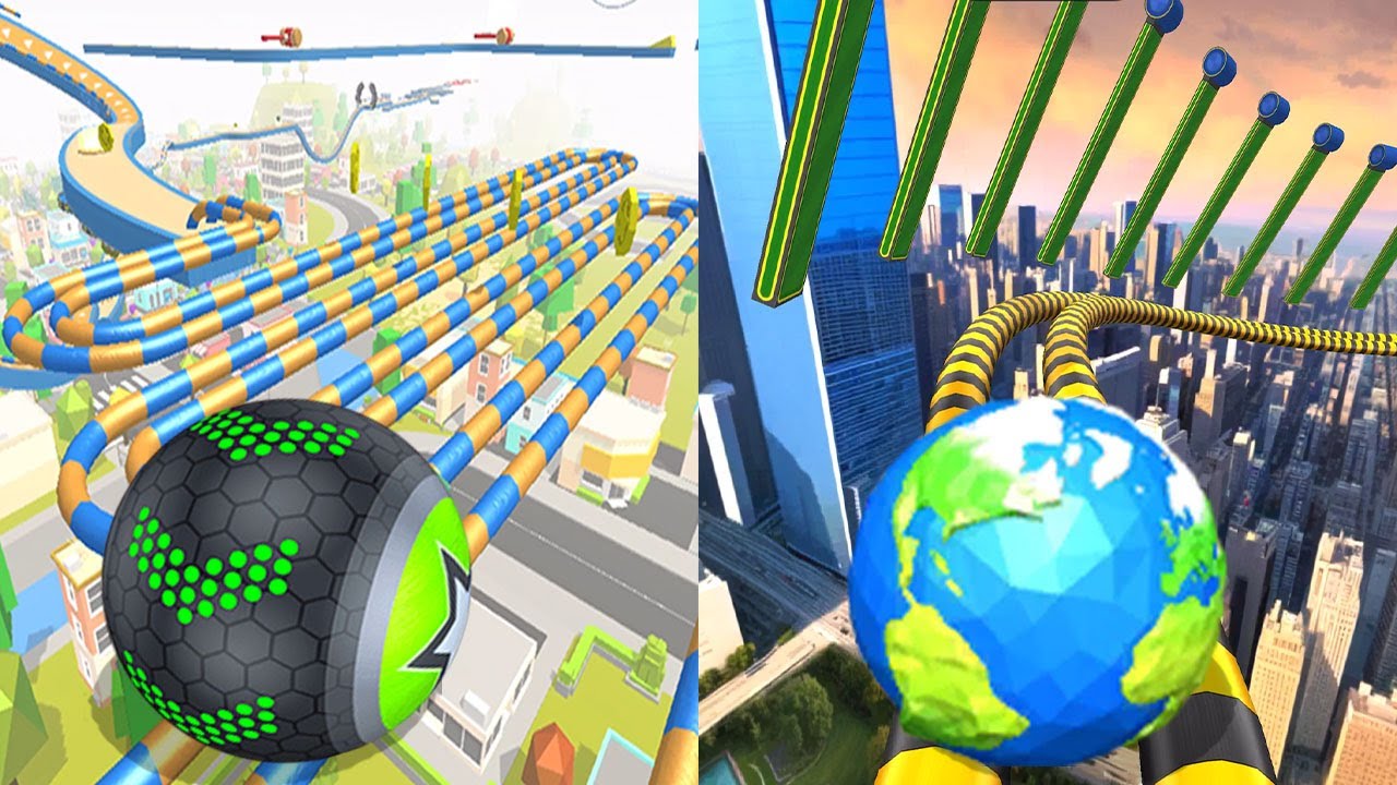 📛Going Balls VS Action Balls,Rolling Ball Sky Escape,Rollance Adventure Ball,Rolling Balance Ball 3D
