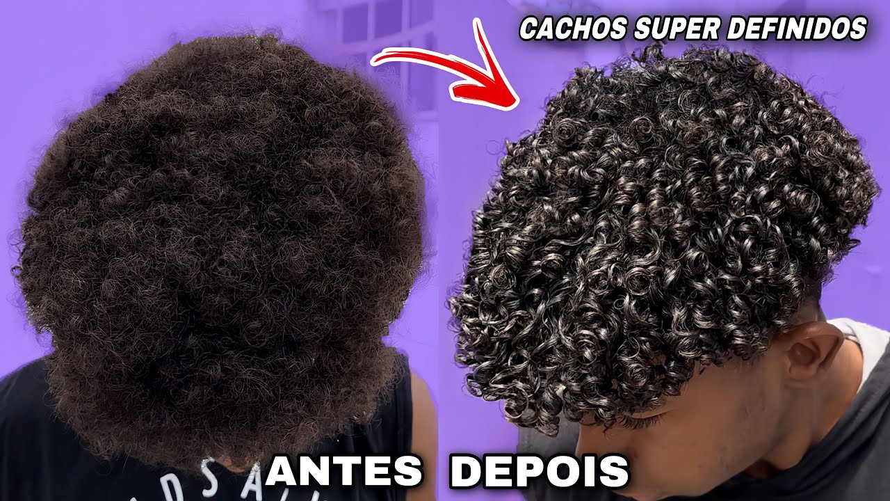 COMO TER UM CABELO CACHEADO SUPER DEFINIDO | FIZ DEDOLISS NO CABELO DE UM FÃ * ficou muito definido*