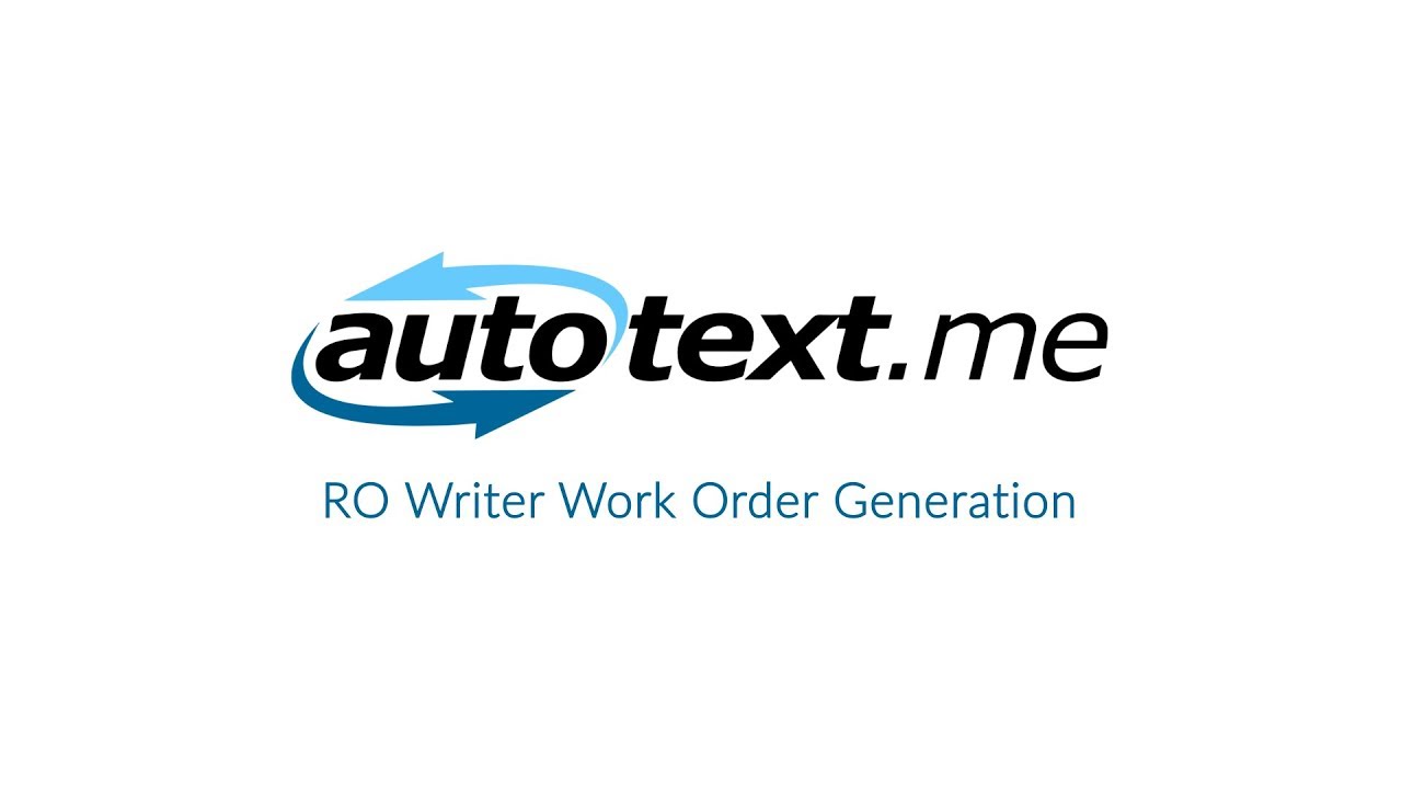 RO Writer Work Order Generation