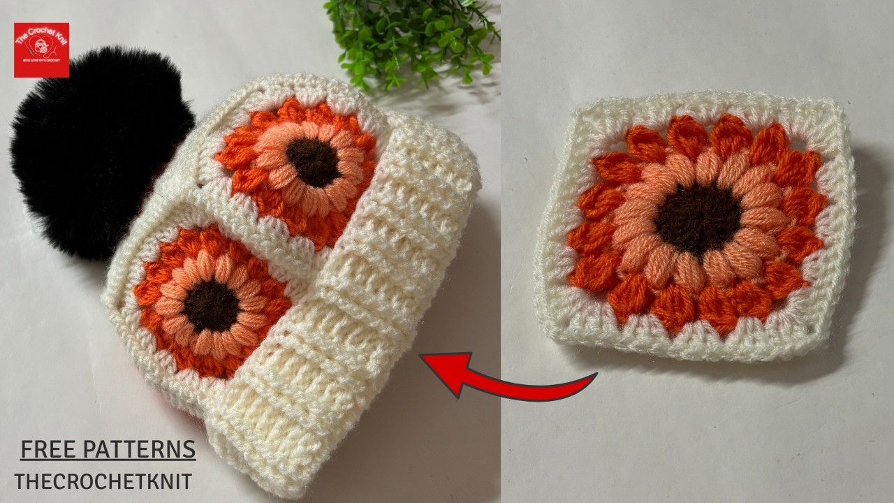👌🏻💯Amazing👌🏻Crochet Granny Square Beanie Tutorial | Beginner Friendly Free Crochet patterns 🧶