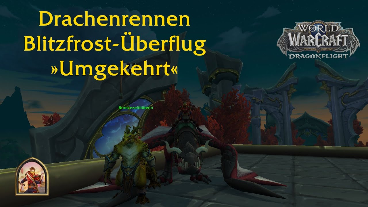 Flashfrost Flyover Reverse: Gold (Dragon Racing, WoW: Dragonflight)