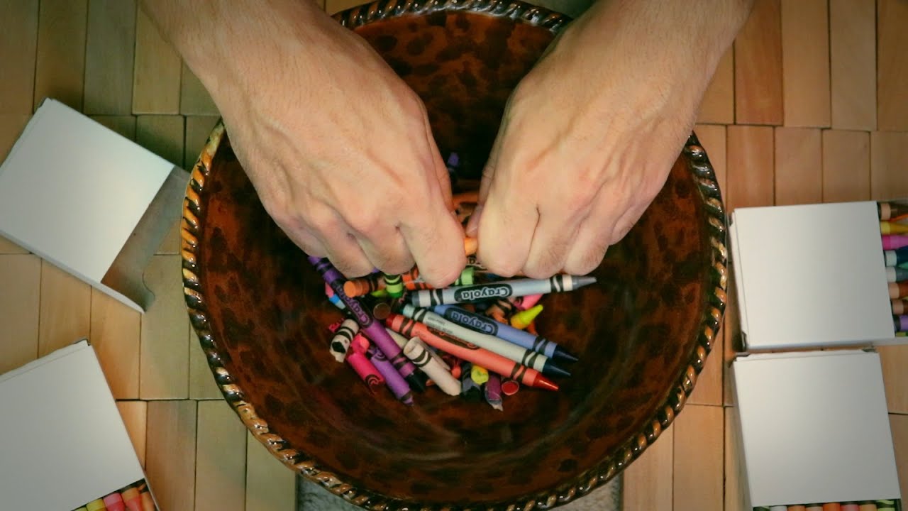Crushing Crayola Crayons for ASMR