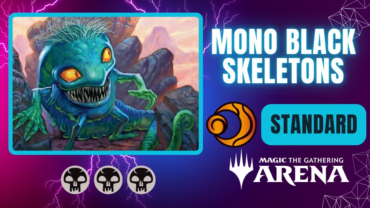 💀💀💀 Mono Black Skeletons | Standard | Magic the Gathering Arena Gameplay | ECL | BO1
