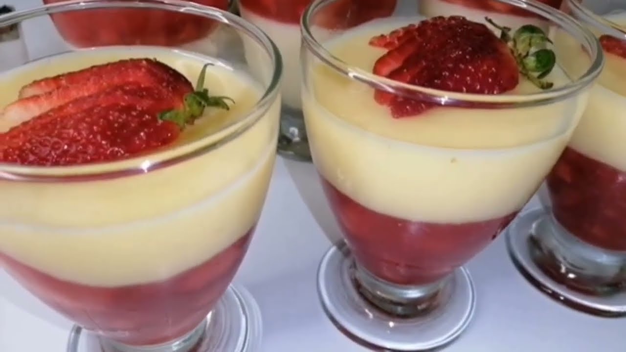 تحلية بالفرولة يمكنلك تحضريها لشهر رمضان المبارك ⁉️