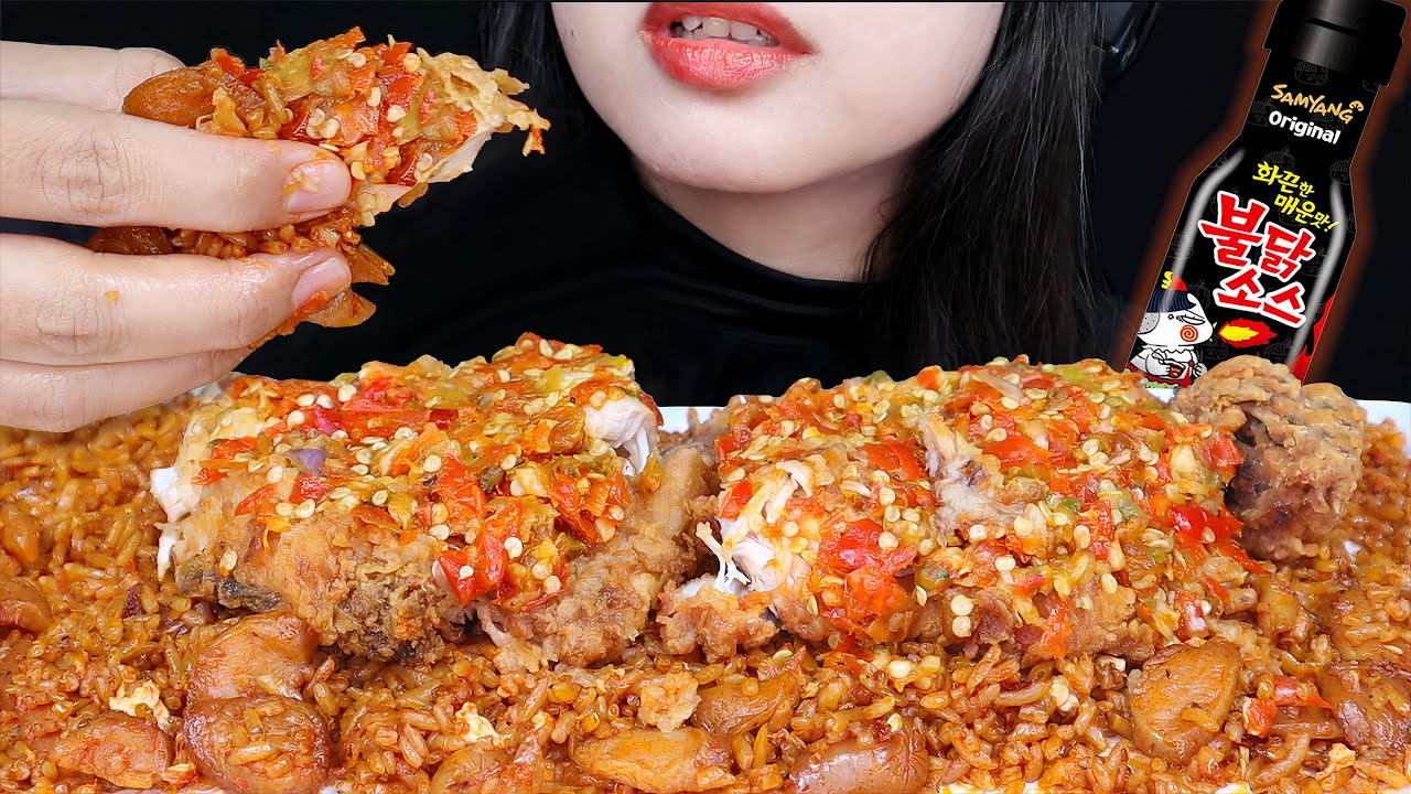 JANGAN DITIRU! ASMR NASI GORENG SAMYANG + GEPREK BENSU LEVEL 10 🔥 AUTO MULES |MUKBANG ASMR INDONESIA