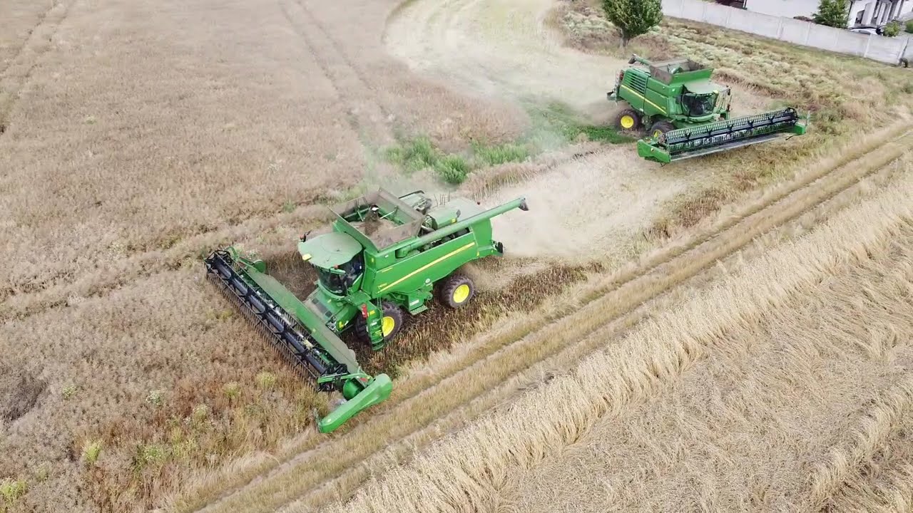 4x John Deere  PD Jarok žatva repky 2025