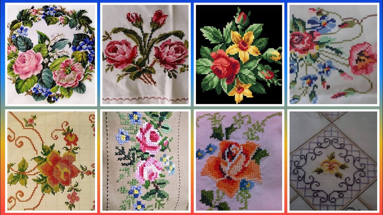 #1 Stunning & Elegant Cross stitch patterns/Charsuti Embroidery Design Ideas Hand made Embroidery