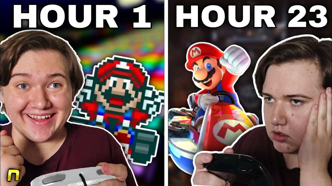 I Played EVERY Mario Kart in 24 Hours