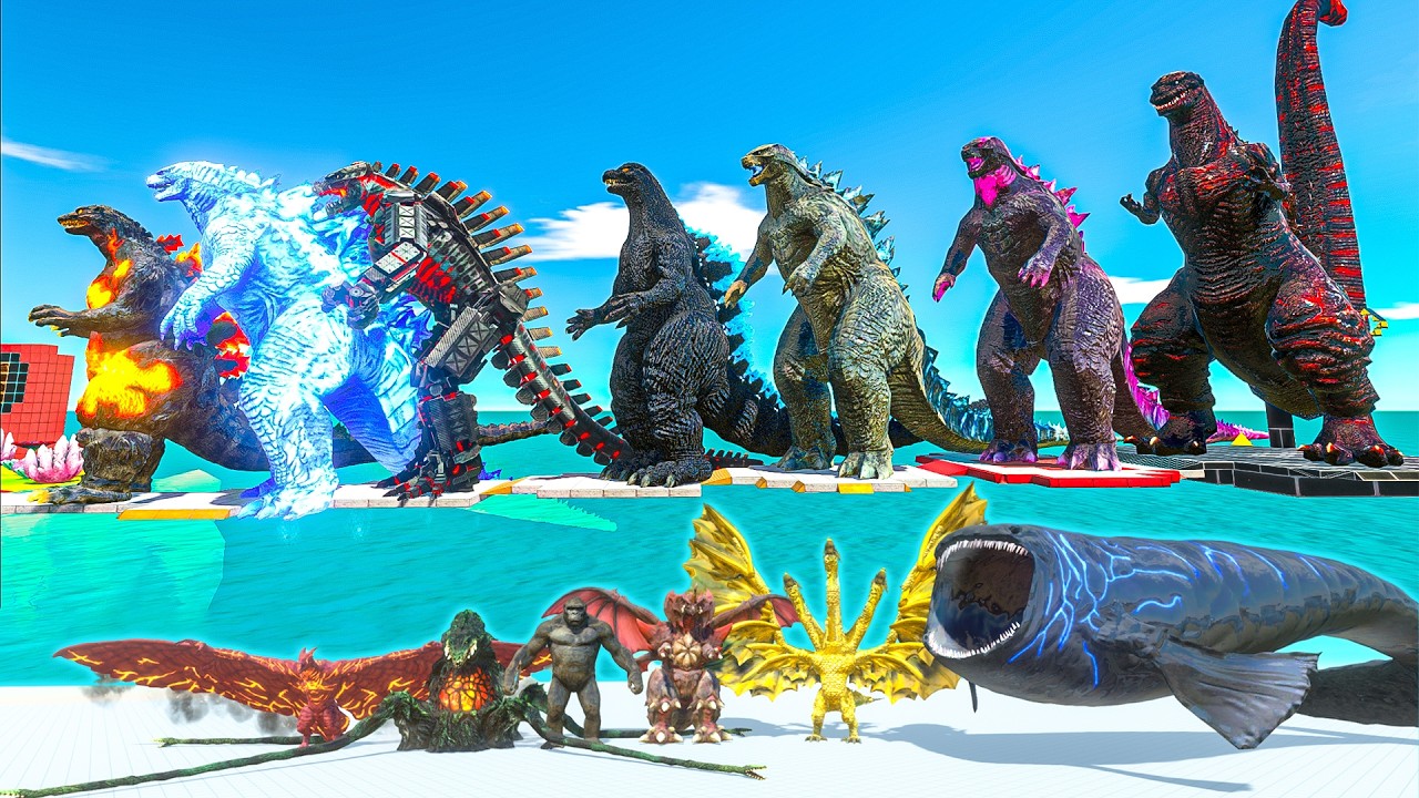 EVOLUTION of Biggest GODZILLA Size Comparison VS King Ghidorah + BLOOP + KING KONG - ARBS