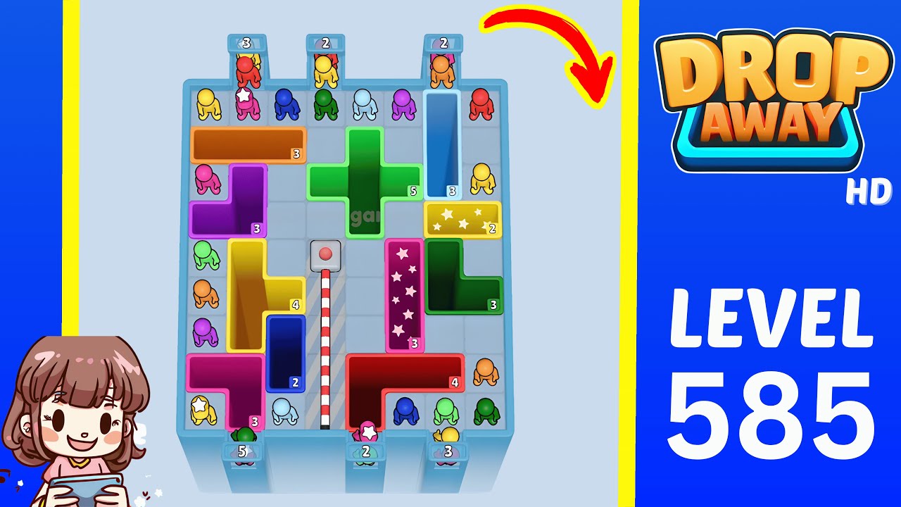 Drop Away Level 585 Solution Walkthrough