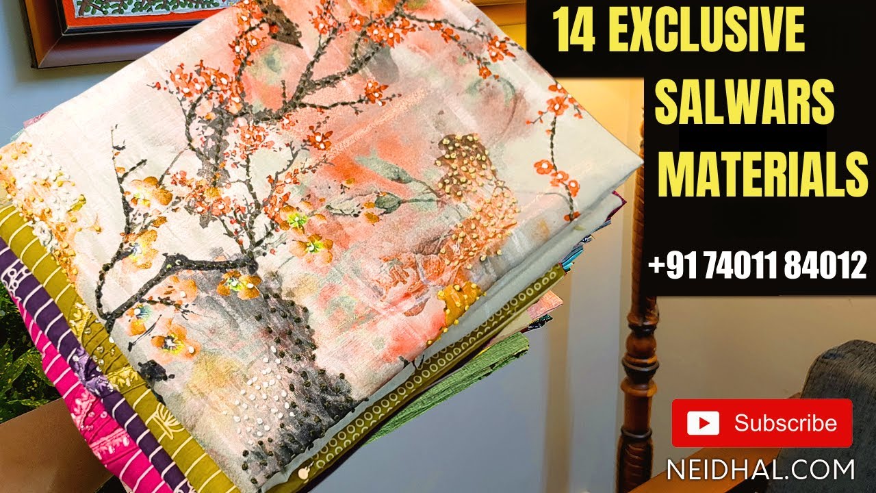 14 New Salwar Material Designs | NEIDHAL.COM | WhatsApp +917401184012 | AUG 12  #3501 🌺🌺🌺