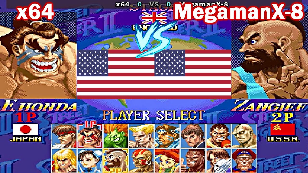 Super Street Fighter II X: Grand Master Challenge - x64 vs MegamanX-8