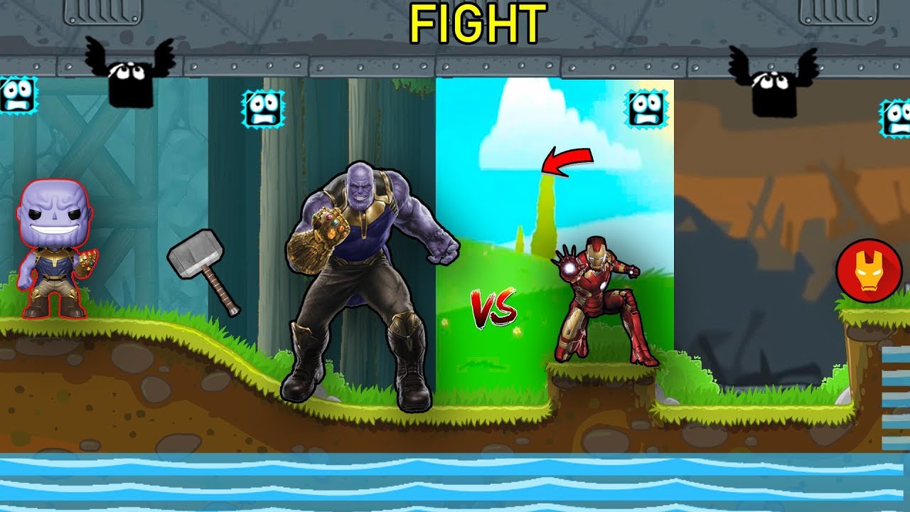 AVENGERS DEATH in [ RED BALL 4 ] THANOS WINS FREAKING AWESOME
