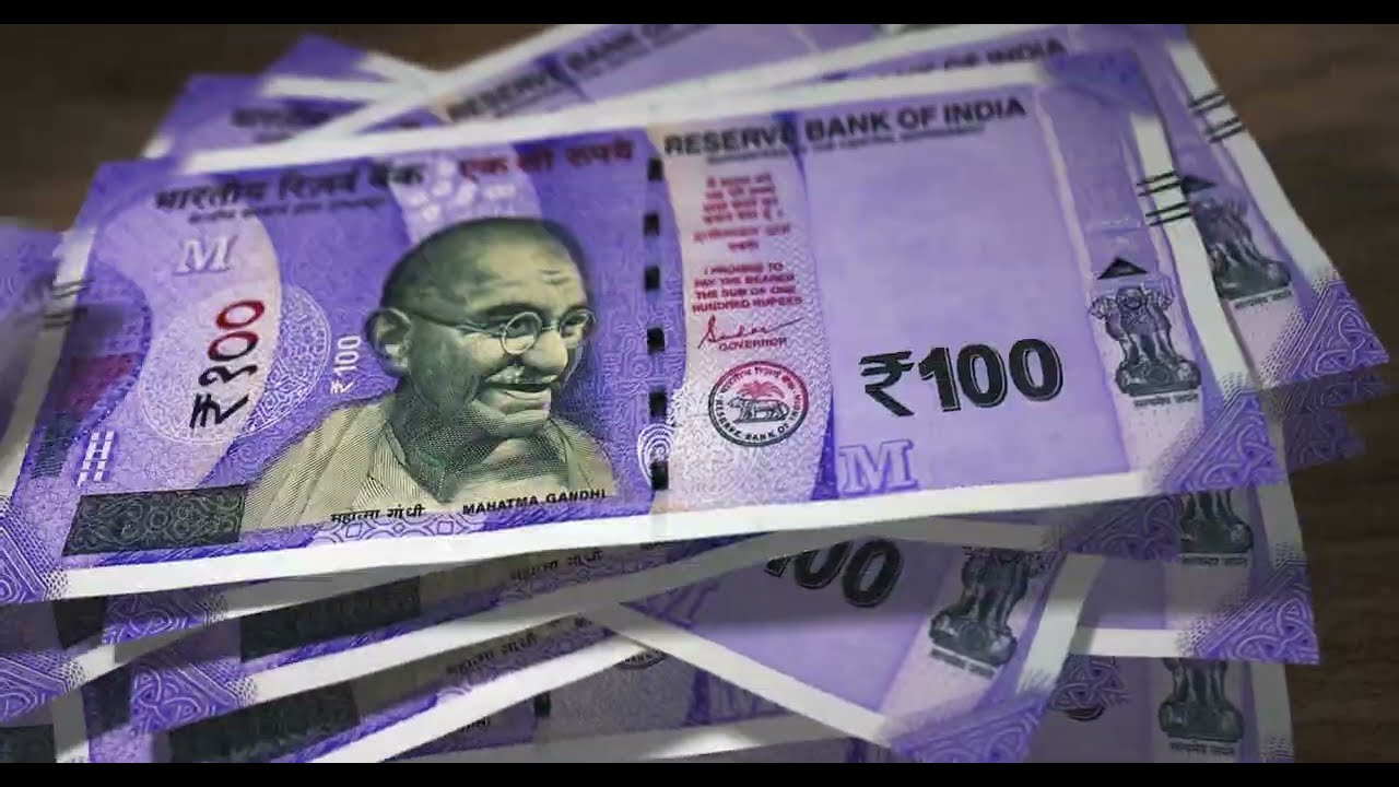 Indian 100 Rupee Note Stock Video