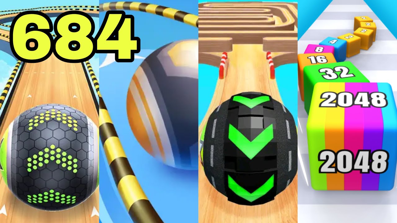 Going Balls - SpeedRun Challenge VS Action Balls, Rolling Ball,Jelly Run 2048 Walkthrough 684