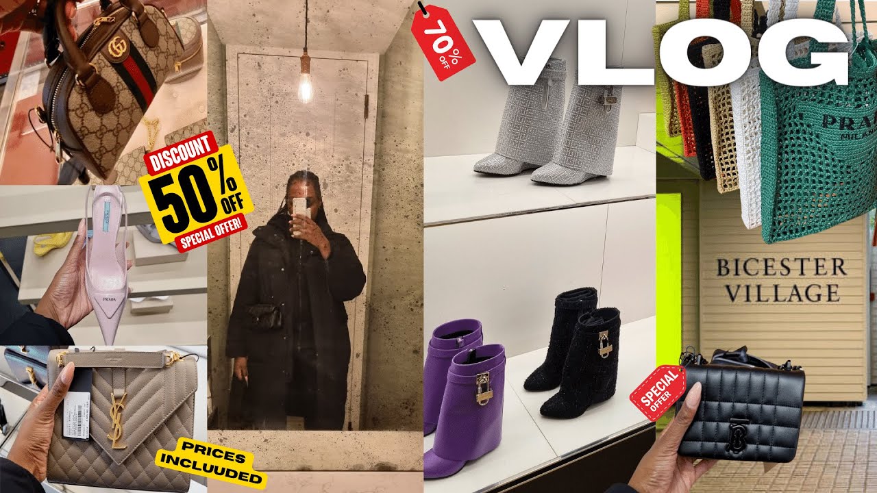 BICESTER VILLAGE SHOPPING VLOG | 35%-70% OFF SALE | GUCCI, PRADA, LOUBOUTIN, MAX MARA & MORE