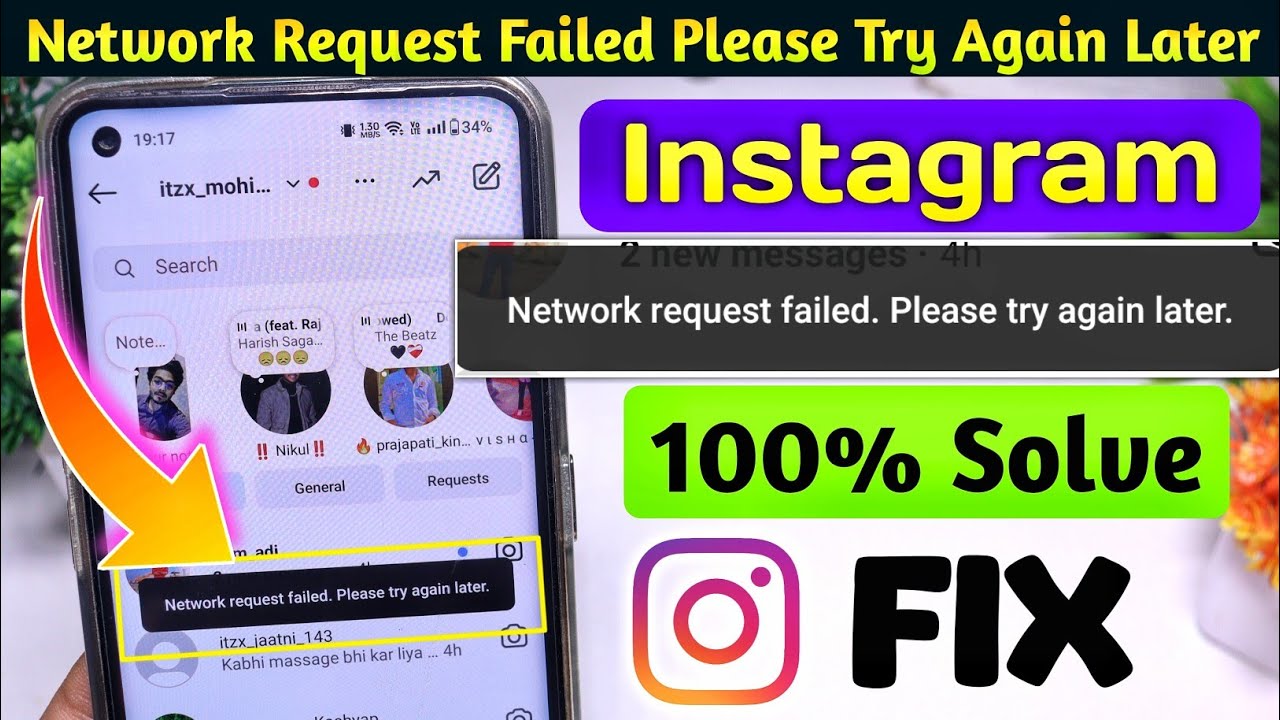 network request failed please try again later instagram | instagram network request failed problem