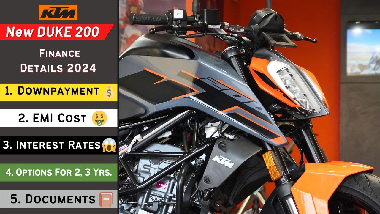 KTM Duke 200 New Model 2024 EMI Down Payment || Finance Details || On Road Price || Per Month EMI