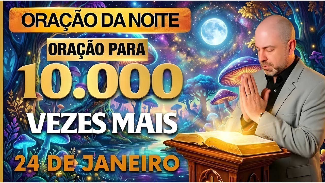ORAÇÃO DA NOITE DE HOJE- 24 DE JANEIRO SALMO 91 PARA 10 MIL VEZES MAIS JESUS CRISTO VINICIUS IRACET-