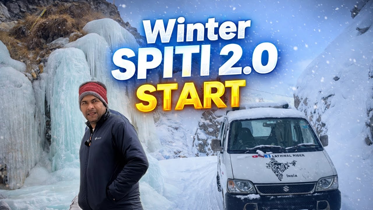 WINTER SPITI 2.O START WITH SLEEPER CAR NIGHT CAMPING AT PETROL PUMP | WINTER SPITI 2026 |