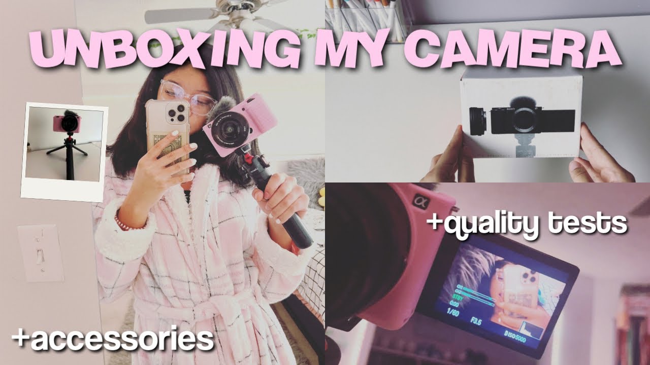 UNBOXING & REVIEWING THE SONY ZV-E10 | +quality test, +accessories, my first camera!