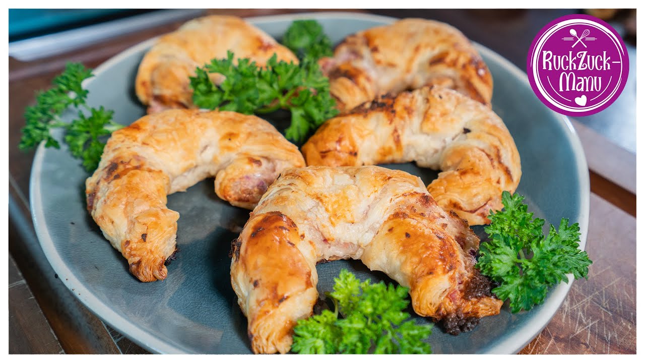 Flammkuchen Hörnchen Snack Fingerfood   Thermomix® TM5/TM6