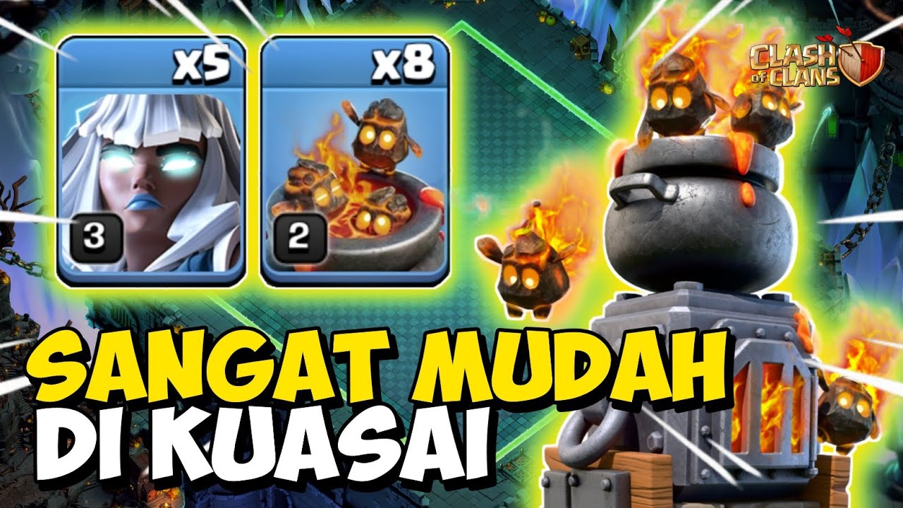 SIMPEL DAN KUAT !! Combo Elektro Titan | Furnace + Bat Spell STRATEGI TH 15 - Clash Of Clans