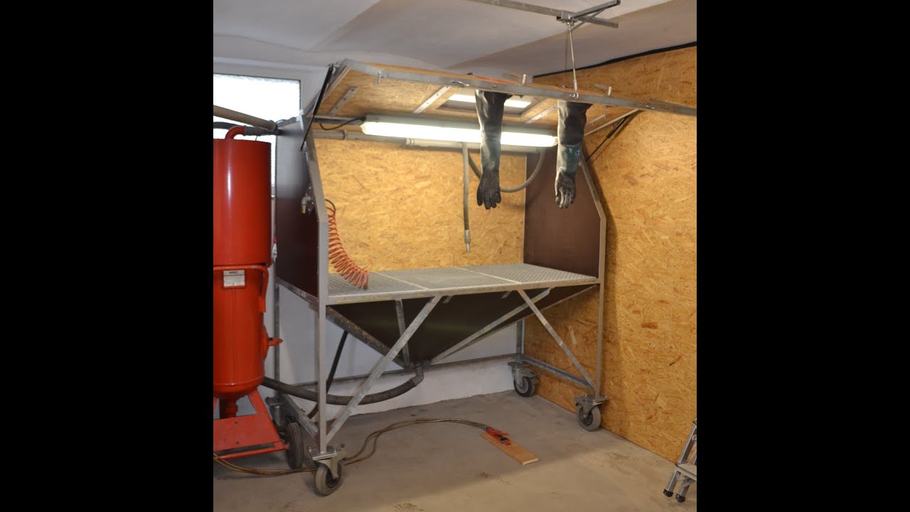 Eigenbau Sandstrahlkabine Sandstrahler DIY Sandblasting cabinet Sandblaster Homemade