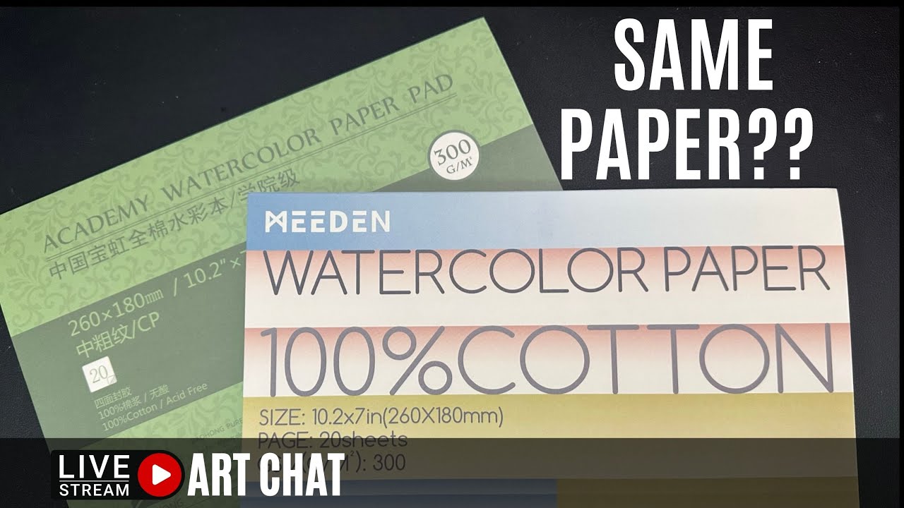 Are Meeden & Academy Watercolor Papers The Same? - Live Art & Chat