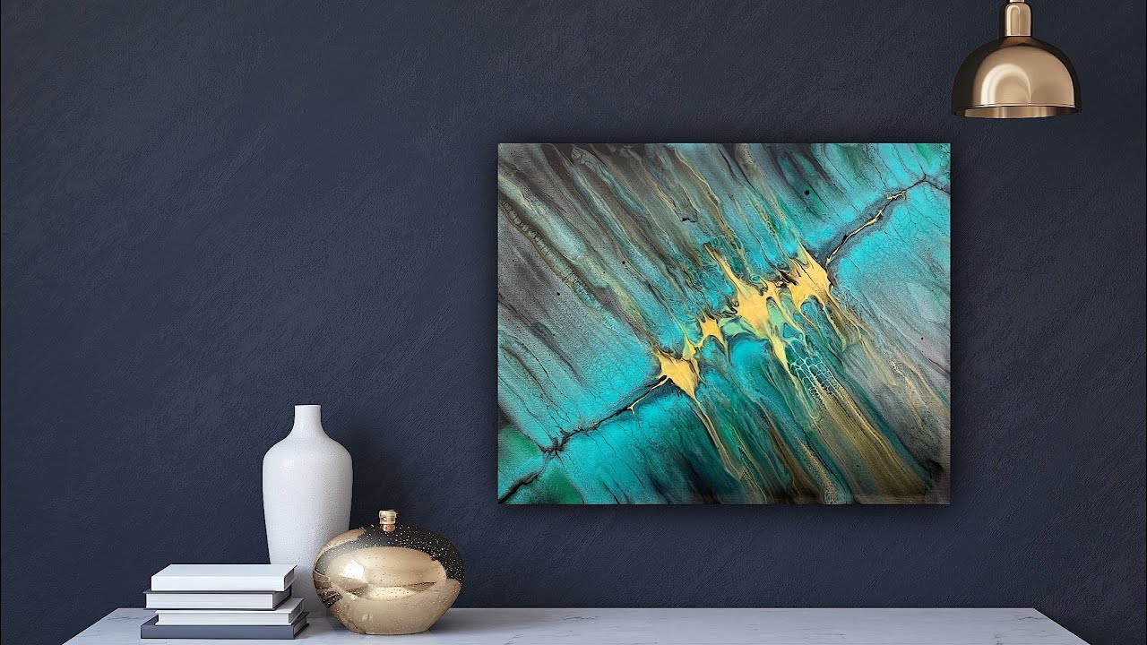 Unleash the Beauty of Turquoise & Gold with a Glowing Center Swipe