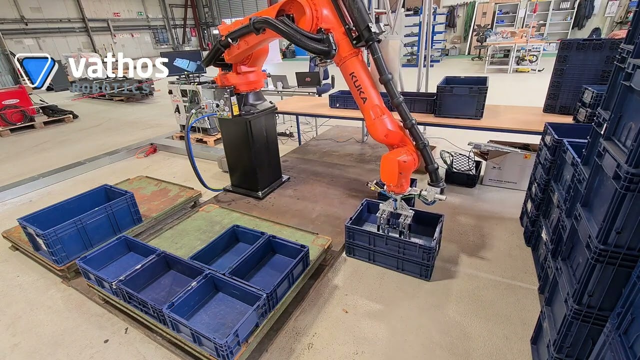 Palletizing, sorting and stacking of small load carriers (KLT)