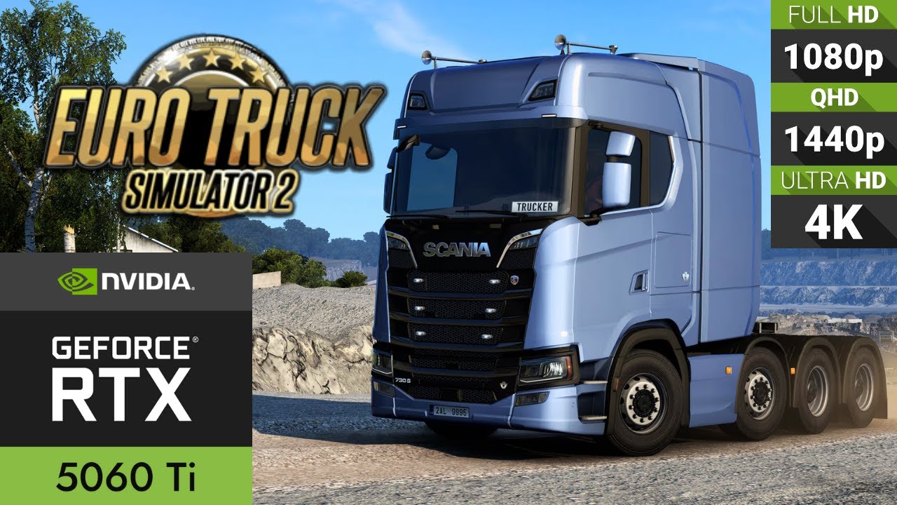 ETS 2 - i5-14400F + RTX 5060 Ti 16GB - 1080p - 1440p - 2160p