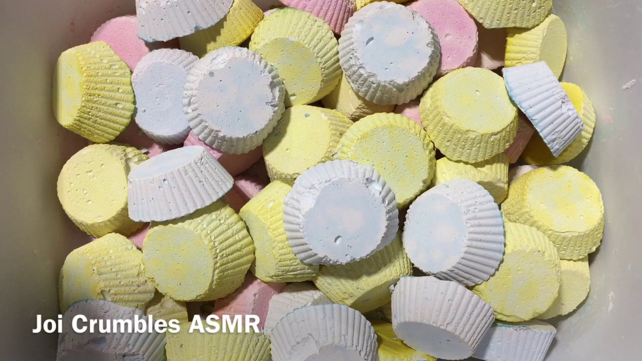 Tub of Reformed Gym Chalk Cups Crush Crumble | ASMR | Relaxing