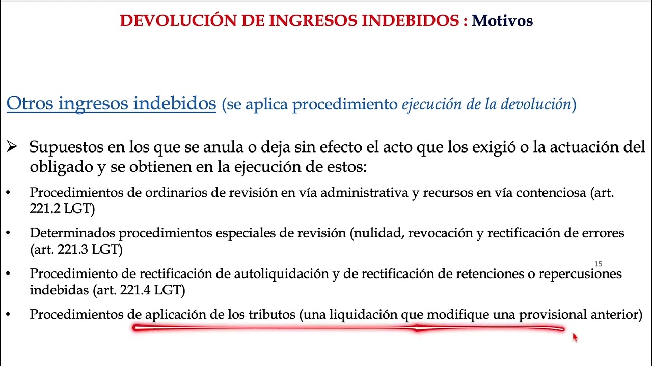L7 06 Procedimientos especiales de revisión: Ingresos indebidos